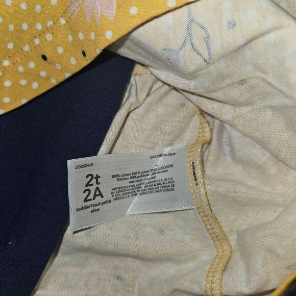 5 For $25 Carter's 2 Piece Yellow and Blue Outfit Toddler Size 2T - Picture 2 of 3